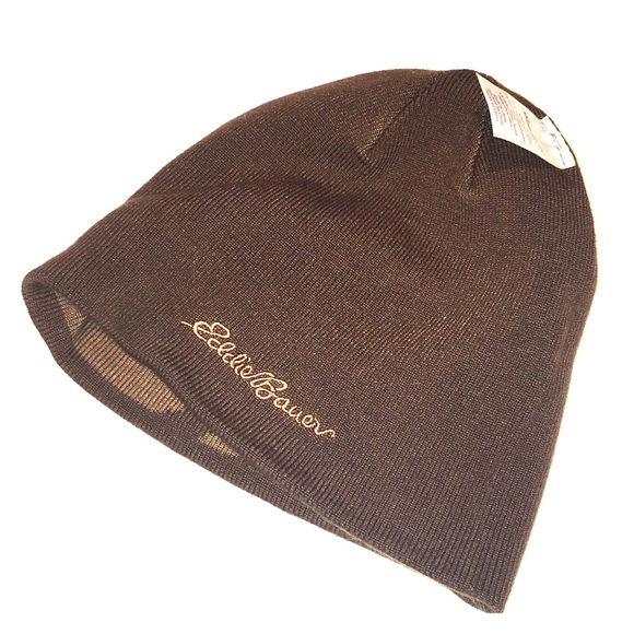 EDDIE BAUER reversible brown bear beanie - Picture 4 of 7